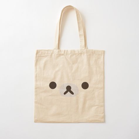 100% cotton reusable shopping carry bag with digital print on one side. Simple and cute :) Desain Tote Bag Simple, Simple Tote Bag Design, Reusable Bags Diy, Rilakkuma Bear, Duck Tote, Desain Tote Bag, Diy Tote, Sac Diy, Eco Bags