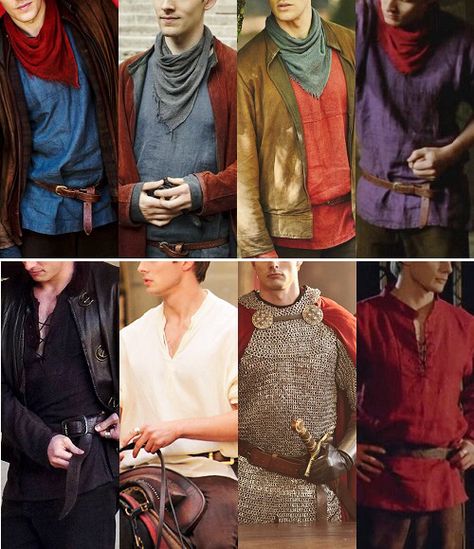 Merlin and Arthur's costumes. This is awesome. --DestinyandDoom Merlin Costumes, Merlin Oc, Merlin Costume, Merlin Outfit, Merlin Hat, Merlin Clothes, Merlin Cosplay, Arthur Costume, Arthur Looking At Merlin