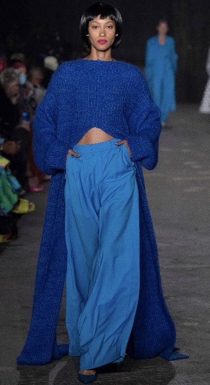 Pacific Ocean Blue, Christopher John Rogers, Resort 2023, Dressy Casual Outfits, Fashion Now, Knit Fashion, Dressy Casual, Event Rental, Pacific Ocean