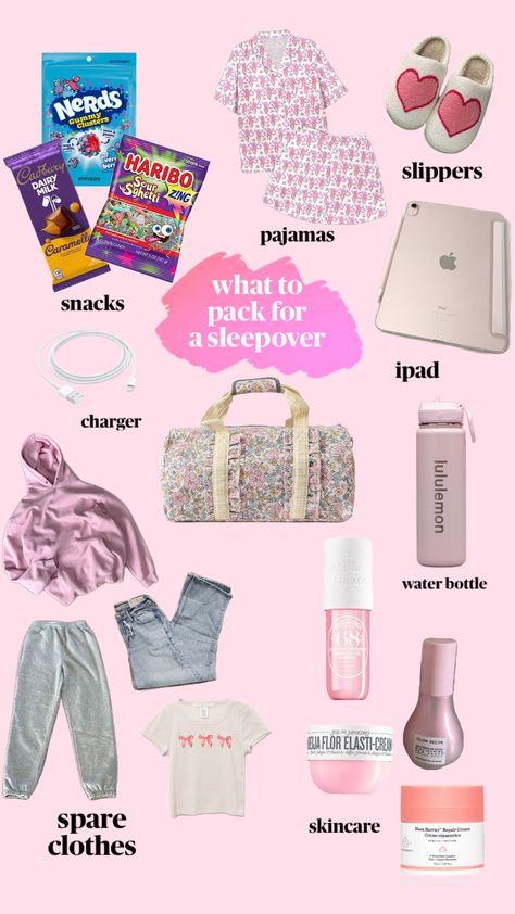 what to pack for a sleepover #whatsinmybag #sleepover Pack For A Sleepover, Sleepover Packing List, Sleepover Essentials, Ipad Charger, Sleepover Bag, Travel Packing Checklist, Daily Routine Planner, Aesthetic Era, After School Routine