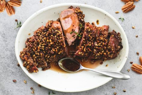 2/18          Family Sunday          Prepare Pecan-Crusted Pork Tenderloin for the family (see recip... Lake Meals, Dinner Meatballs, Elegant Entrees, Crusted Pork Tenderloin, Decadent Dinner, Tenderloin Recipe, Stuffed Pork, Lean Pork, Menu Planner