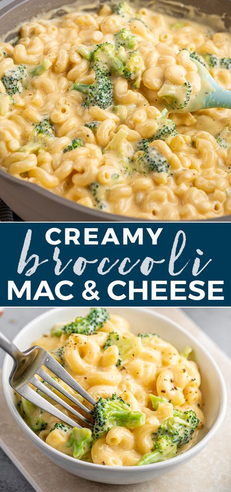 Easy Broccoli Mac And Cheese, Mac N Cheese And Broccoli, Macaroni And Broccoli Recipes, Healthy Broccoli Mac And Cheese, Broccoli And Cheese Mac And Cheese, Cheesy Broccoli Noodles, Homemade Mac And Cheese Recipe With Broccoli, Easy Dinner With Broccoli, Mac And Cheese Broccoli Recipe