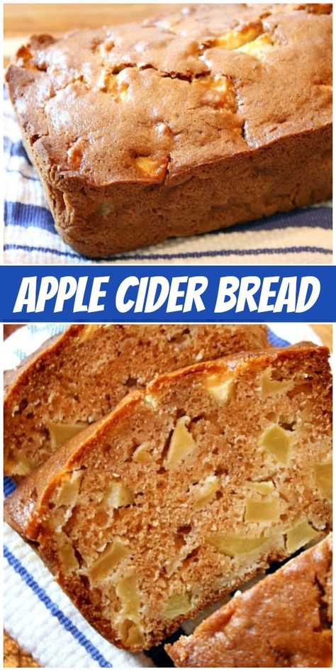 Apple Cider Bread recipe from RecipeGirl.com #apple #cider #applecider #bread #recipe #RecipeGirl Apple Cider Bread, Cider Bread, Apple Fritter Bread, Apple Cider Recipe, Apple Dessert Recipes, Fruit Bread, Recipe Girl, Bread Machine Recipes, Apple Desserts