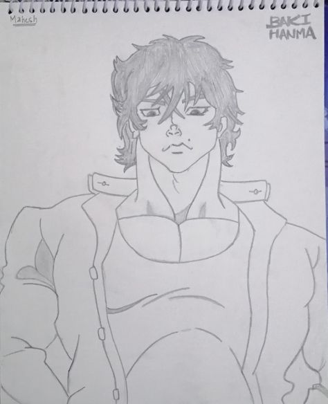 Baki Hanma Baki Drawing Simple, Baki Hanma Drawing Easy, Baki Hanma Sketch, Baki Hanma Drawing, Skylanders Characters, Baki Hanma, Mangekyou Sharingan, Clash Royale, Sketches Easy