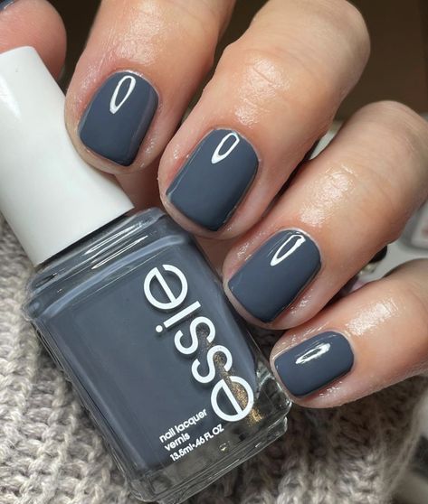 Classy Gel Nails, Ring Light Photo, Essie Polish, Gray Polish, Color For Nails, Pretty Nail Colors, Manicure Colors, Moon Nails, Nail Shimmer