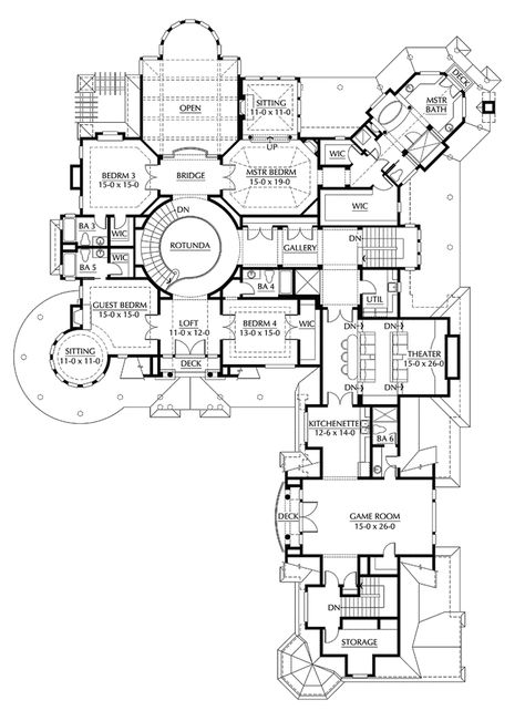 Shingle House Plan Second Floor Plan 071S-0001 | House Plans and More Modern Luxury House Plans, Shingle House Plans, Schumacher Homes, Printable House, Luxury Floor Plans, Shingle House, Luxury Plan, Mansion Floor Plan, Wash Clothes