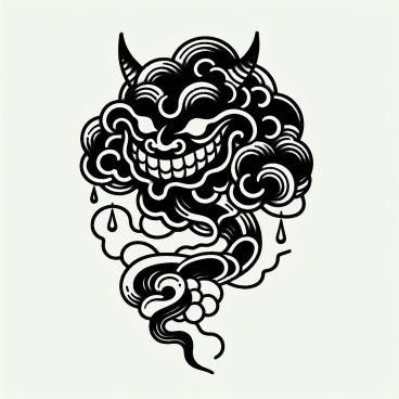 Best Flash Tattoo, Japanese Tattoo Flash Art, Demon Flash Tattoo, Asian Flash Tattoo, Japanese Black Tattoo, Japanese Old School Tattoo, Japanese Tattoo Simple, Old School Japanese Tattoo, Japanese Blackwork Tattoo