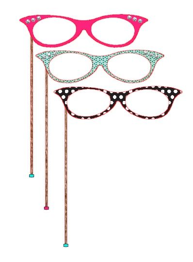 50's Diner Theme Party: Cat Eye Glasses props for photo booth. Diner Theme Party, Props For Photo Booth, 1950s Party Ideas, Grease Themed Parties, Grease Theme, Fifties Party, Grease Party, 50s Theme, Decades Party