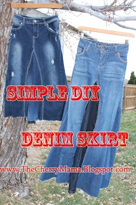 Diy Jean Skirt From Jeans, Jeans To Skirt Diy, Diy Denim Skirt From Jeans, Denim Diy Upcycling, Diy Jean Skirt, Skirts Inspiration, Jeans Into Skirt, Skirts Crochet, Boho Style Jeans