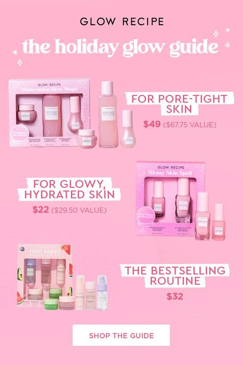 The Glow Recipe, Skincare For Glowing Skin, Holiday Skincare, Trending Skincare, Newsletter Layout, Christmas Advertising, Gifts Under 25, Tighter Skin, Holiday Campaign