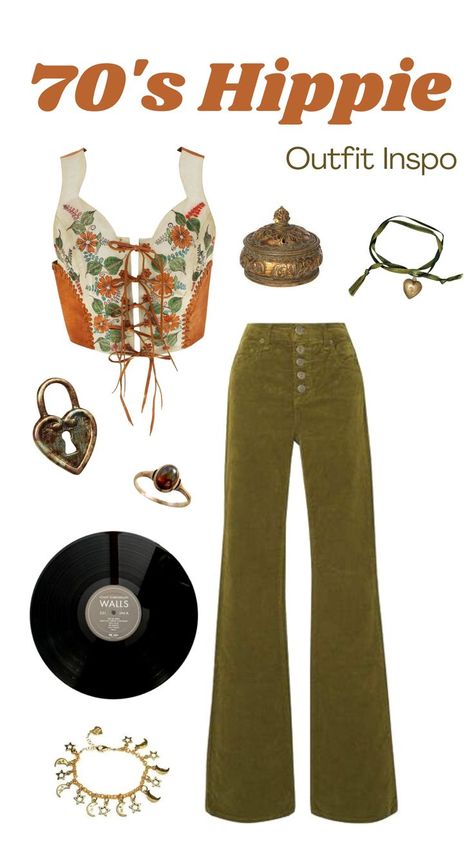 70s Hippie Outfits, 70s Aesthetic Fashion, Corset Aesthetic, Art Rings, 70s Inspired Outfits, Moda Hippie, Outfits 70s, Famous Outfits, 70s Inspired Fashion