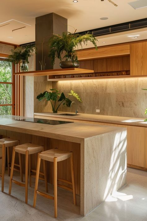 16 Japandi Kitchen Design Inspirations You Have To See! - My Decor Inspo Modern Japandi Kitchen, Japandi Kitchen Ideas, Japandi Style Kitchen, Kitchen Japandi, Japandi Kitchen Design, Japandi House, Style Japandi, Modern Japandi, Japandi Interior Design