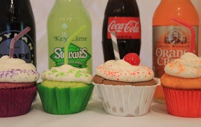 Soda Pop Cupcakes, Soda Pop Cake, Soda Cupcakes, Soda Shop, Pop Cupcakes, Cupcake Shops, Cake Pop Recipe, 4 Ingredient, Yummy Cupcakes