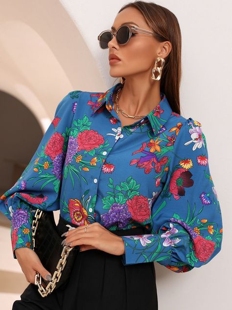 [AffiliateLink] 37 Great Flower Shirt Outfit Floral Blouse Recommendations To Try Out This Season #flowershirtoutfitfloralblouse Button Shirt Outfit, Floral Shirt Outfit, Formal Blouses, Blouse Tops Designs, Printed Blouses, Print Shirts Women, Floral Shirt Women, Miniature Dress, Flower Print Blouse