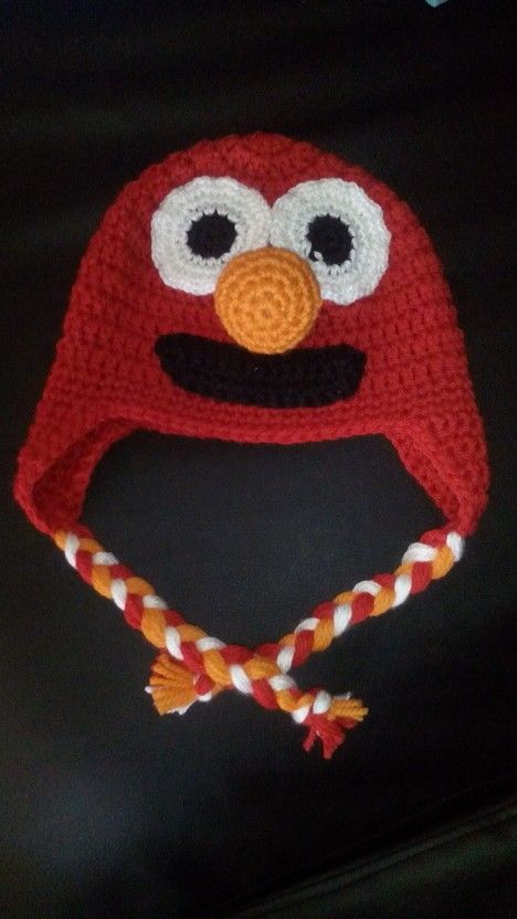 Crochet Elmo hat - $25 Elmo Crochet Pattern Free, Free Crochet Elmo Patterns, Crochet Elmo Hat Pattern Free, Elmo Crochet Hat, Elmo Crochet, Elmo Hat, Elmo Backpack, Crochet Hat, Crochet Ideas