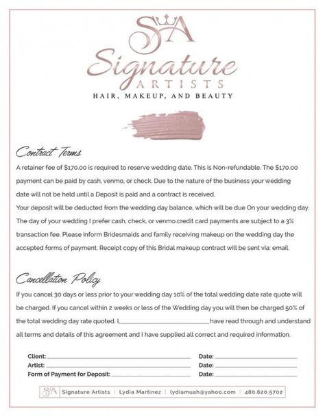 List Of Editable Bridal Hair And Makeup Contract Template Doc Uploaded By Michael Thomas. Bridal hair and makeup contract template. Contract templates supply a helpful beginning point for drafting lawfully binding contracts. They use a fram... Bridal Contract, Makeup Contract, Hair Template, Michael Thomas, Contract Template, Bridal Hair And Makeup, Legal Advice, On Your Wedding Day, Bridal Hair