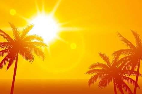 Gradient summer heat background with pal... | Free Vector #Freepik #freevector #summer-time #summer-background #summer-season #summer Summer Season Images, Heat Background, Events Place, Summer Fest, Background Summer, Vector Gradient, Summer Grilling, Summer Backgrounds, Instagram Content