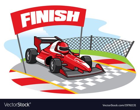 Finish Line Illustration, Racing Car Illustration, Race Car Illustration, Racing Illustration, Baby Pink Shoes, Illustration Story, Line Vector, Cars Characters, Formula Racing