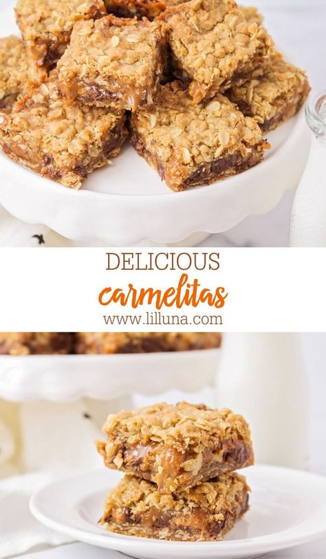 Best Carmelitas Recipe, Carmaleta Bars Recipe, Oatmeal Carmelitas, Carmelita Bars, Carmelitas Recipe, Blonde Brownies, Lemon Bars Easy, Backyard Shade, Cookie Brownie Bars