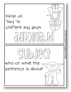 Adding Some Fun Into Teaching Subjects & Predicates Subject Predicate, Star Wars Classroom, 3rd Grade Writing, 2nd Grade Writing, Subject And Predicate, Third Grade Classroom, School House Rock, Grammar Activities, Writing Classes