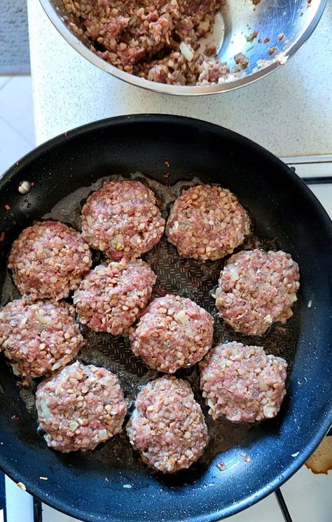 Hreczanyki - Patties with Buckwheat - CookINPolish – Polish Food Recipes Polish Food Recipes, Natashas Kitchen, Meat Patties, Buckwheat Recipes, Polish Food, Ukrainian Recipes, Mushroom Sauce, Polish Recipes, Ground Meat