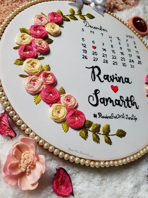 Embroidery Loop For Wedding, Embroidery Clock, Wedding Embroidery Hoop, Naruto Wallpapers, Embroidery Hoop Art Diy, Embroidery Frame, Stylish Alphabets, Crochet Case, Embroidery Wedding