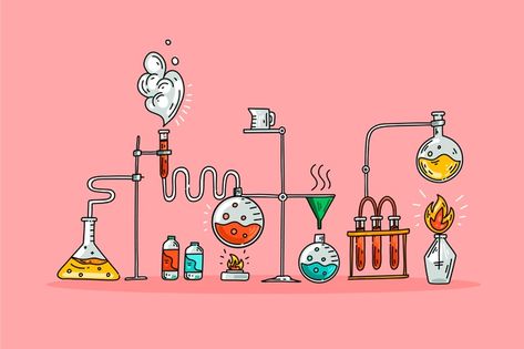 Science Lab Background Concept Art, Science Lab Drawing, Science Drawing, Drawing Themes, Chemistry Art, Science Background, Outline Images, Doodle Frames, Chemistry Labs