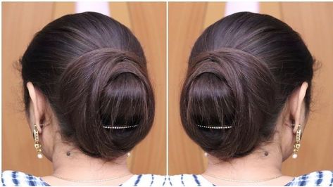 Long Hairstyles By Hair Pattern, Joda Hair Styles For Wedding, Easy Hairstyles For Long Hair For Wedding, Hair Buns For Long Hair, Long Hair Bun Styles, Beautiful Bun Hairstyles, Elegant Messy Bun, Hairstyle For Ladies, Messy Bun Ideas