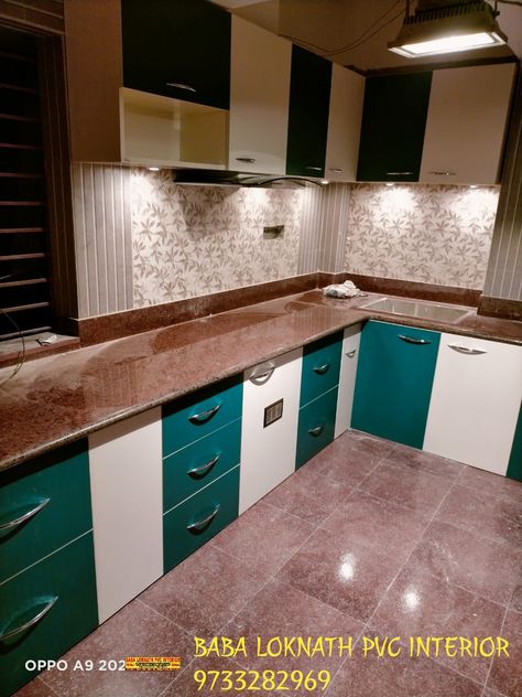 PVC modular kitchen L Shaped Modular Kitchen, Pvc Sheet, Kitchen Sink Organization, 2bhk House Plan, Modern Kitchen Cabinet Design, Modern Kitchen Cabinets, Hand Work Blouse Design, Kitchen Furniture Design, Kitchen Cabinet Design