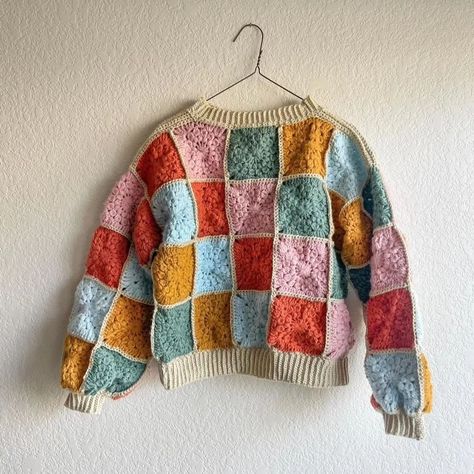 Check out this PatchworkSweater made by @_kristencrochets. Isn't it cozy? 🍁🍂 Pattern: Patchwork Sweater by Auburn Threads #crochet #crochetsweater Patchwork Crochet Sweater Pattern, Crochet Sweater Color Combination, Crochet Patch Sweater, Crochet Sweater Patchwork, Patchwork Sweater Pattern, Patchwork Sweater Crochet, Patchwork Crochet Sweater, Knit Patchwork Sweater, Crochet Patchwork Sweater