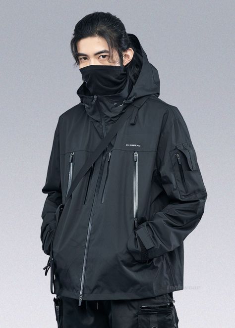 Techwear Coat, Mens Techwear, Techwear Jacket, Apocalyptic Clothing, Techwear Pants, Jacket Fabric, Cyberpunk Fashion, Work Jacket, Men's Coats & Jackets