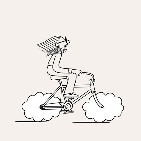 Matt Blease, Bicycle Drawing, Bicycle Quotes, Life Worth Living, Cloud Illustration, Holiday Monday, Sticker Design Inspiration, Bank Holiday Monday, Father's Day Greeting Cards