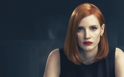 Miss Sloane (Elizabeth Sloane - Jessica Chastain) Jessica Chastain Movies, Jessica Chastain Photoshoot, Jessica Chastain Miss Sloane, Dearly Detested, Miss Sloane, Luscious Hair, Hair Locks, Jessica Chastain, Film Producer