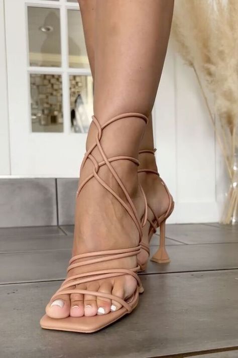 Tie Strappy Heels, Tie Heels, Lace Sandals, Tie Sandals, Wrap Heels, Shoe Lace Patterns, Shoe Lace, Lace Up Heels, Lace Patterns