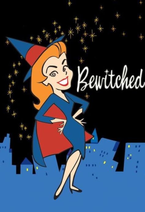 Watch Free Tv Shows, Bewitched Tv Show, I Dream Of Jeannie, Free Tv Shows, Dream Of Jeannie, Elizabeth Montgomery, Free Tv, Line Art Vector, Vintage Witch