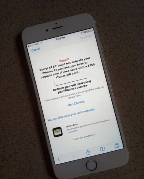 Camera Disabled Format, Phone Update With Gift Card, Camera Not Working Format, Iphone Camera Need Itunes Card, Iphone Update With Apple Card, Iphone Needs Itunes Card, Phone Upgrade Format, Camera Disabled Iphone Format, Billing Format For Broken Phone