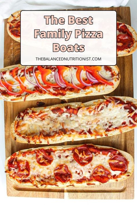 Try these pizza boats made with french bread, perfect for kids and busy weeknights. This recipe for pizza boats on french bread is a family friendly dinner that’s both easy and delicious. These homemade pizza boats make a fun dinner for kids – enjoy pizza on french bread for a tasty twist on pizza made with french bread! Pizza On French Bread, Fun Dinners For Kids, Dinner For Kids, Pizza Boats, Recipe For Pizza, Fun Dinner, Family Friendly Dinners, Croutons Homemade, Easy Pizza