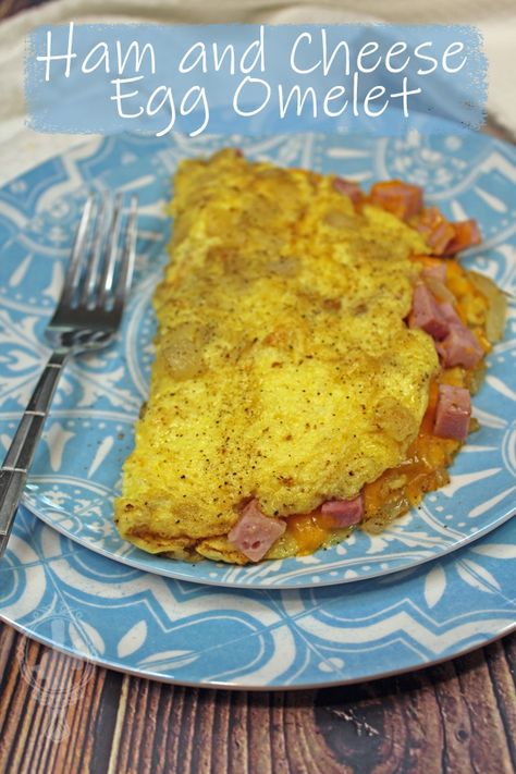 Ham and Cheese Omelet QUICK n EASY Healthy Ham, Ham And Cheese Omelette, Omlet Recipes, Omelette Recipe Easy, Cheese Omelet, Omelets Recipe, Easy Ham, Breakfast Prep, Omelette Recipe