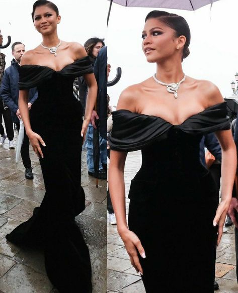 Gold Gala Dress, Zendaya Dress, Fashion Trend Pattern, Race Day Fashion, Award Show Dresses, Zendaya Outfits, Gala Outfit, Chic Dress Classy, Black Dress Outfits