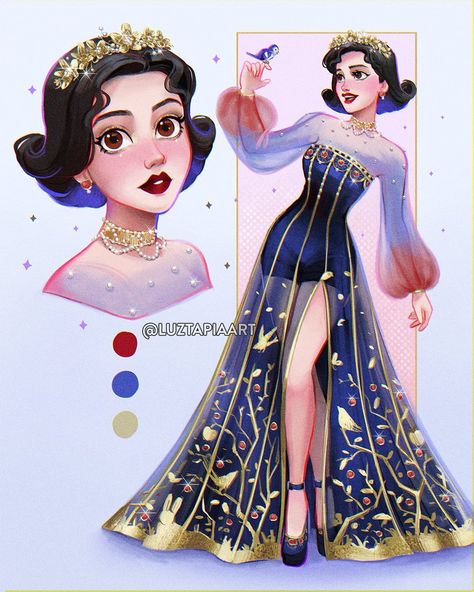 Luz Tapia Art, Royal Core, Image Princesse Disney, Anak Haiwan, Disney Princess Fan Art, Disney Princess Fashion, Images Disney, Prințese Disney, Karakter Disney