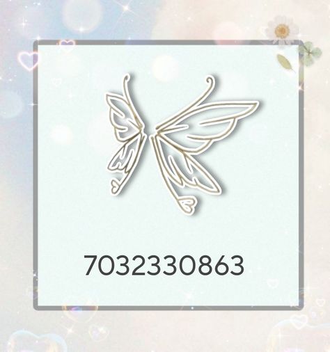 Roblox codes Roblox Id Codes For Wings, Roblox Fairy Wings Code, Roblox Fairy Outfit Codes, Roblox Wings Codes, Fairy Codes, Golden Fairy Wings, Golden Fairy, Code Roblox, Search Code