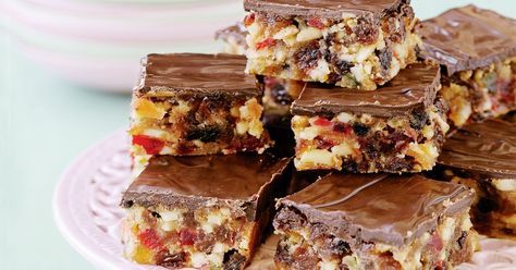 The ultimate kitchen resource with 50,000 free recipes, plus menus, videos and cooking tips. Australia's #1 food site Florentine Slice, Easy Slices, Eid Biscuits, Vanilla Slice Recipe, Sweet Slices, Florentine Recipe, Diy Cookies, Slice Recipes, Vanilla Slice