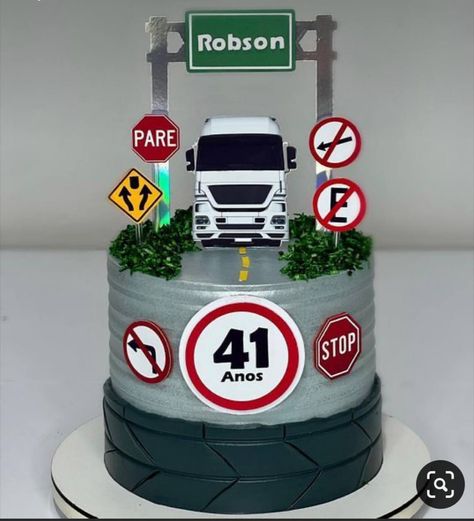 Birthday Sheet Cakes, Truck Cakes, Dream Wedding Cake, Sheet Cake, Bike Design, Truck Driver, 16th Birthday, Kids Cake, Wedding Cakes