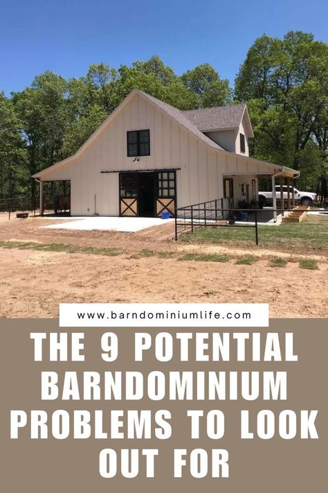 Considering a barndominium? Learn about potential challenges and how to avoid them for a smooth building process! Barndominium Cost To Build 2024, Steps To Building A Barndominium, Hybrid Barndominium, How To Build A Barndominium, Barndominium Under 100k, Barndominium Ideas 2 Bedroom, Barndominium Ranch Style, Barndominium Must Haves, Barndominium Tips