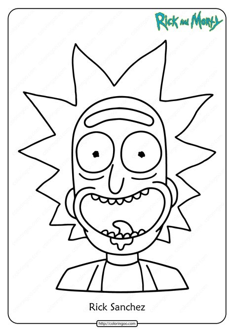 Rick Sanchez, also known as Rick C-137, is the titular main protagonist of Rick and Morty. #free #printable #ricksanchez #rickandmorty #coloring #coloringpage #pdf Drawing Ideas Rick And Morty, Rick And Morty Printables, How To Draw Rick And Morty, Rick Sanchez Drawing, Rick And Morty Painting Ideas, Drawing Ideas For Boys, Rick And Morty Drawings, Drawing Rick And Morty, Rick And Morty Coloring Pages