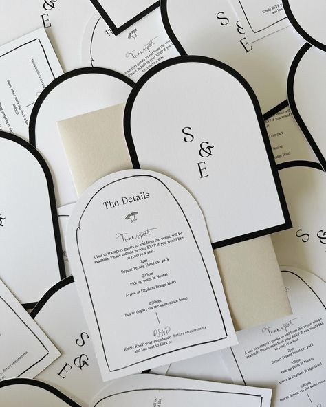 The details card from Sam and Eliza’s invite suite was a double sided arch, with a custom monogram welcoming the guest as soon as they opened the envelope ✉️ #wedding #weddingstationary #weddingday #weddinginvitationcards #weddinginvitationdesign #stationery #invitation #invitations #savethedate #invitationwording #letterpress #details #arch #monogram #invitationsuite #envelopes #envelopeaddressing Oval Wedding Invitation, Invite Suite, Envelope Wedding, Invitation Wording, Addressing Envelopes, The Guest, Wedding Invitation Suite, Wedding Stationary, Custom Monogram