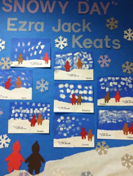 1st Grade in One Year: The Snowy Day Art Snowy Day Prek Activities, The Snowy Day Bulletin Board, Snowy Day Bulletin Board, The Snowy Day Craft, Snowy Day Craft, The Snowy Day, Snowy Evening, Snow Adventure, Snow Theme