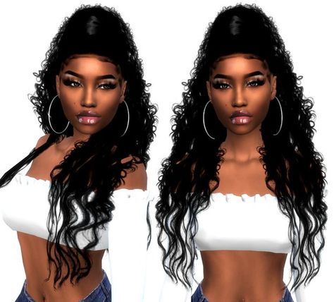 Female Dreads, Sims 4 Cc Hair, Sims 4 Black Hair, Mod Hair, Sims 4 Family, Curly Bun, Sims 4 Cc Folder, Sims Hair, Black Curly Hair