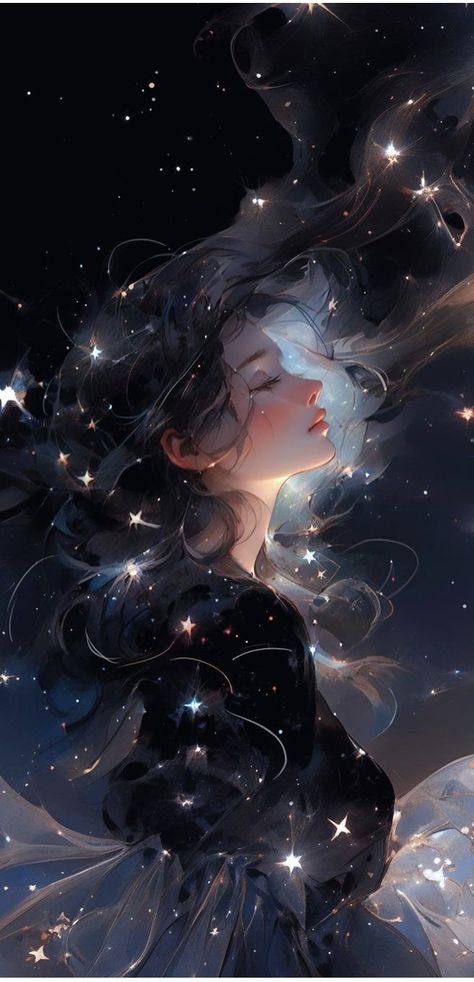 Moon Goddess Art, Anime Moon, Greek Goddess Art, Goddess Aesthetic, Star Goddess, Moon Princess, Celestial Art, Girly Art Illustrations, Goddess Art