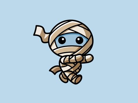 Mummy by Alfrey Davilla | vaneltia on Dribbble Mummy Illustration, Alfrey Davilla, Tee Turtle, Rick And Morty Poster, Arte Doodle, Pet Logo, Outline Illustration, Halloween Mummy, Pet Logo Design